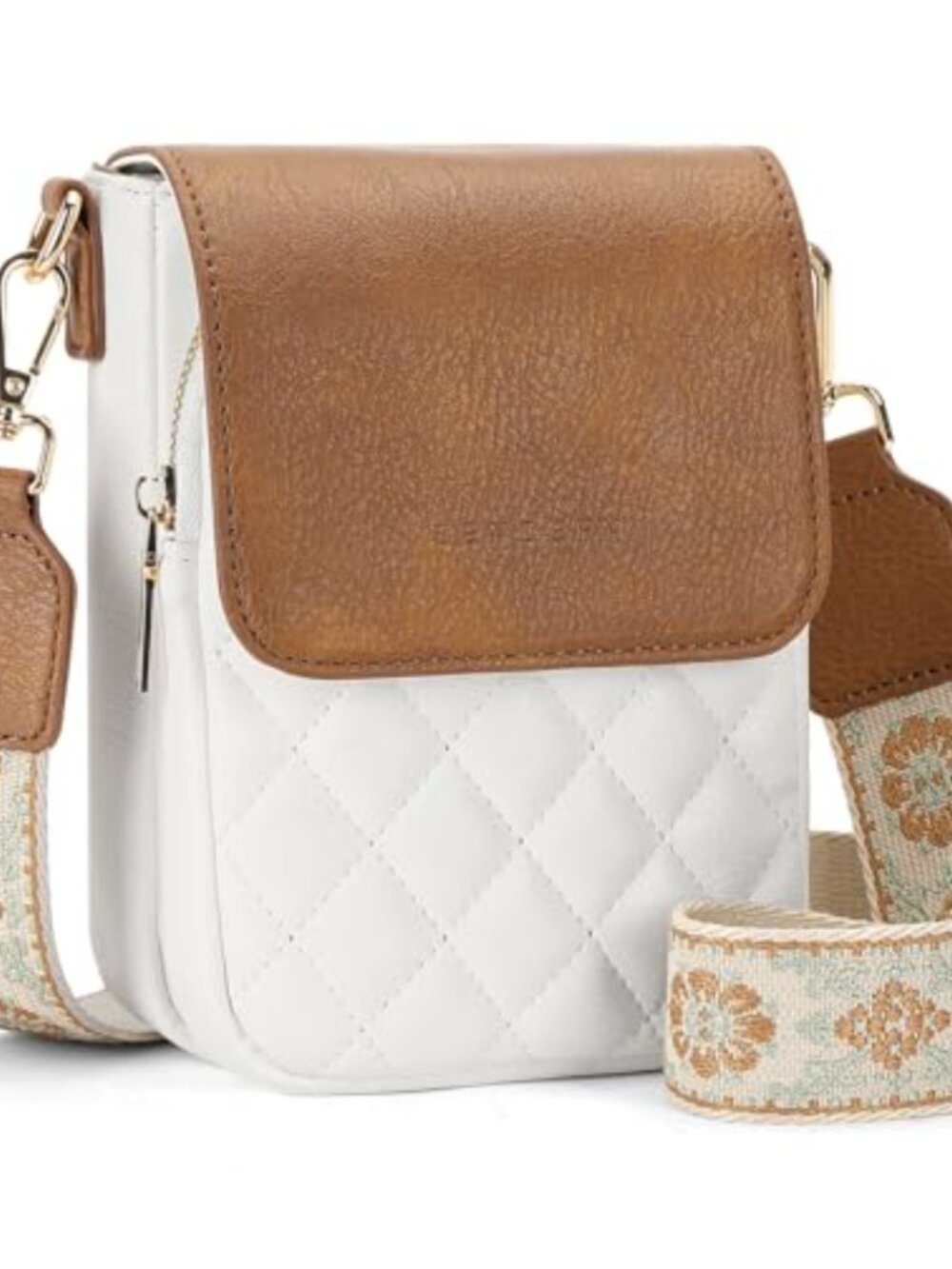 Small Crossbody Purse Vegan Leather Phone Bag Adjustable Strap